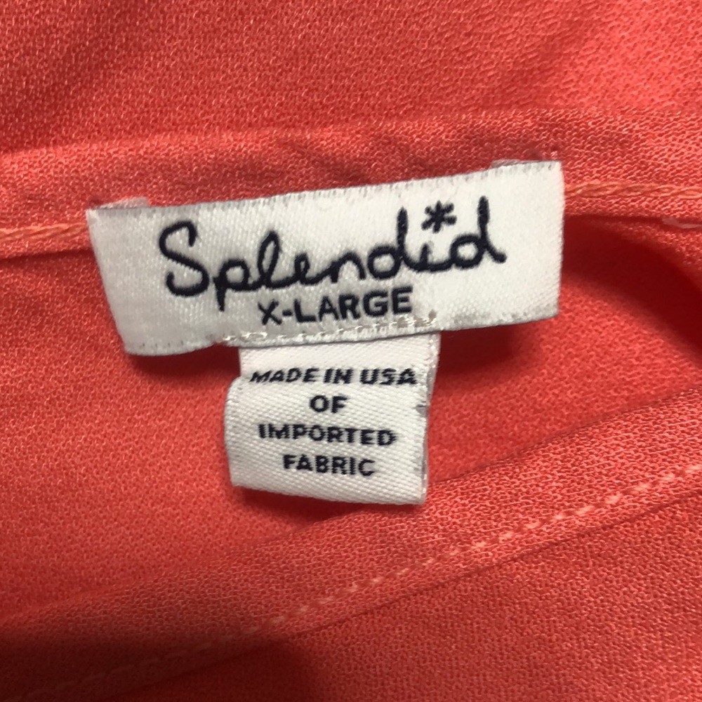 Splendid Orange Cold Shoulders Mini Dress XL NEW - Picture 8 of 11